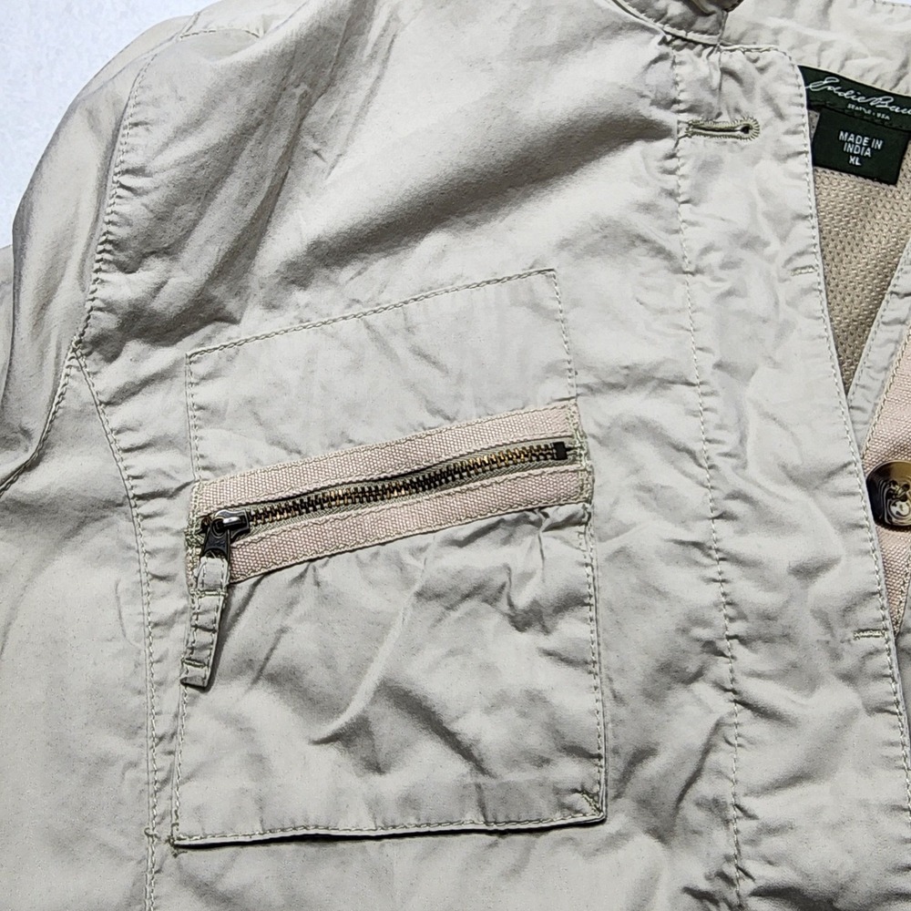 Eddie Bauer Womens Utility Jacket Cotton Lightweight Gorpcore Hiking Neutral XL - Picture 8 of 16